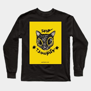 Zero Thoughts Meow Meow | Yellow Version Long Sleeve T-Shirt